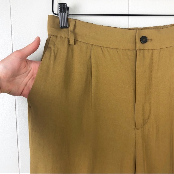 Zara Beige Mid-Waist Trousers - Picture 3 of 8